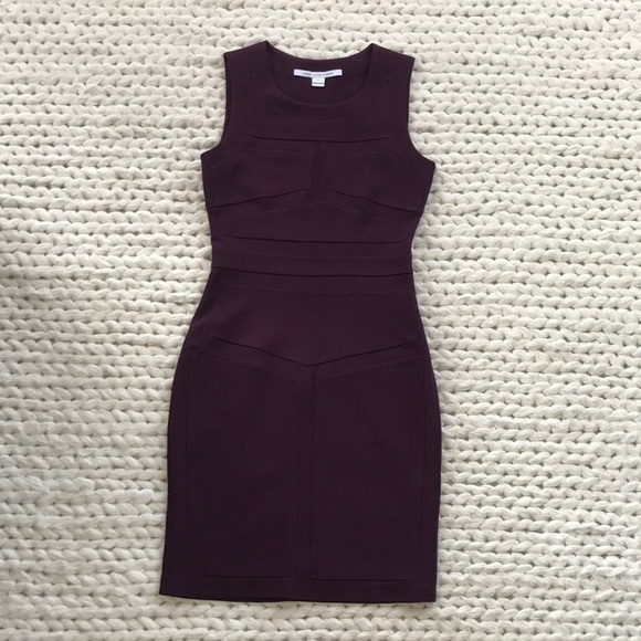 Diane Von Furstenberg Purple Sheath Midi Dress Sleeveless - Picture 1 of 4